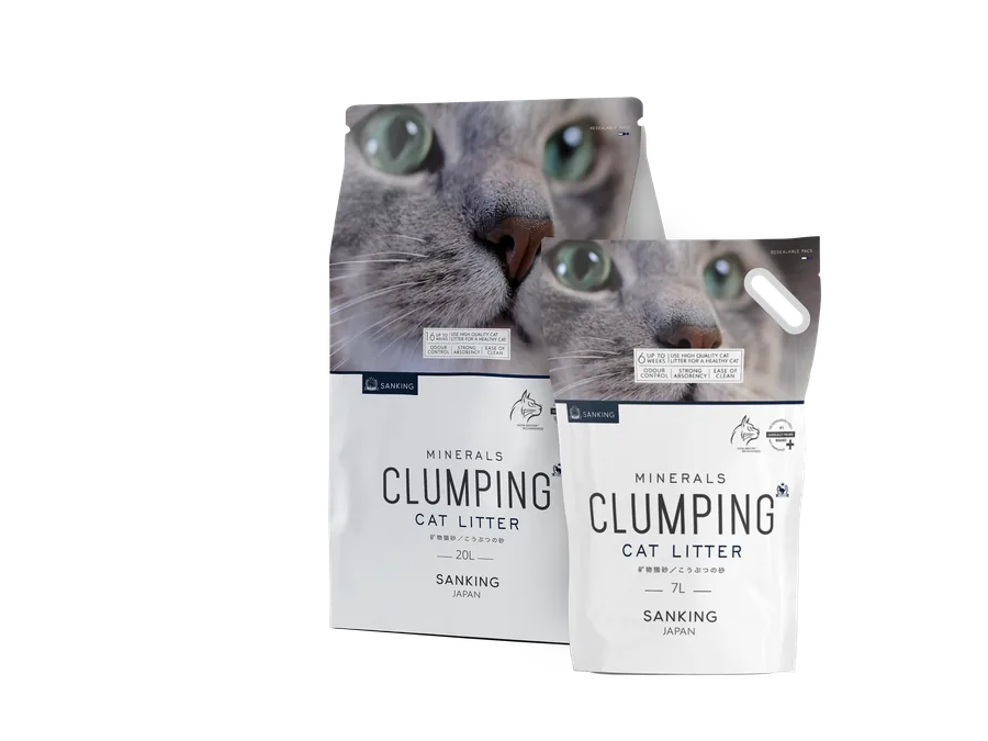 Sanking Carbon Fine Bentonite cat litter full product range — best clumping cat litter Malaysia